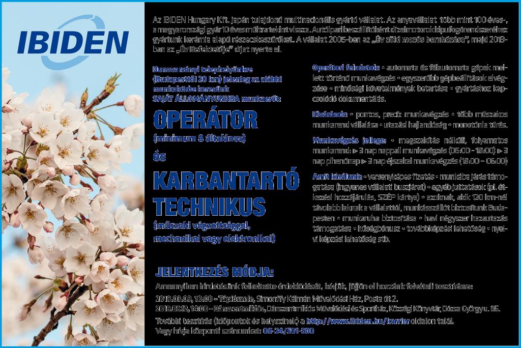 hu Nyomda: Lapcom Zrt., 6729 Szeged, Szabadkai út 20. Terjeszti: Hírös Modul Kft.