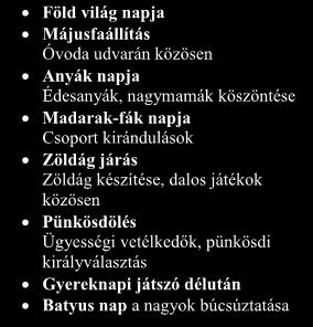 kézműves foglalkozás Célunk: Partner központú szemlélettel a családdal Föld világ