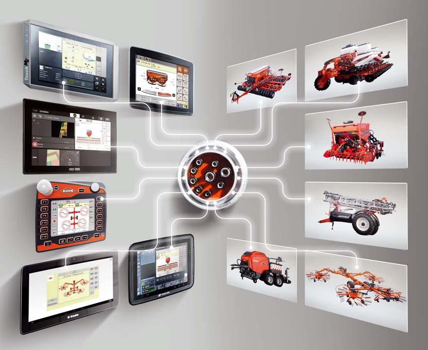 KUHN ELECTRONICS KOMPATIBILITÁS AZ ISOBUS TERMINÁL AZ ÖSSZES ISOBUS GÉPEMET VEZÉRLI!
