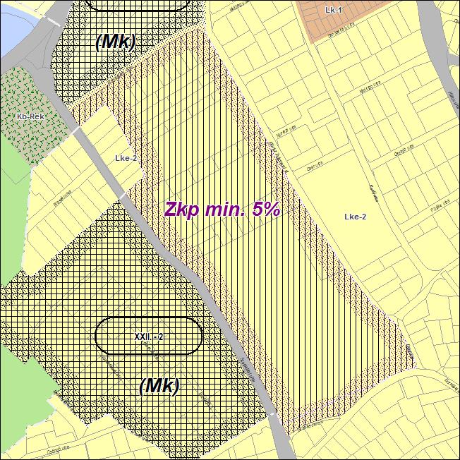 Alátámasztó munkarész o Kerületi terveszközben figyelembe veendő területfelhasználási egységek aránya A változással érintett területeken a kerületi terveszköz rugalmassága érdekében, a