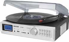 1 9 990 Ft SENCOR STT 210U/211U LEMEZJÁTSZÓ USB 3 fordulatszám, FM/AM rádió, automatikus
