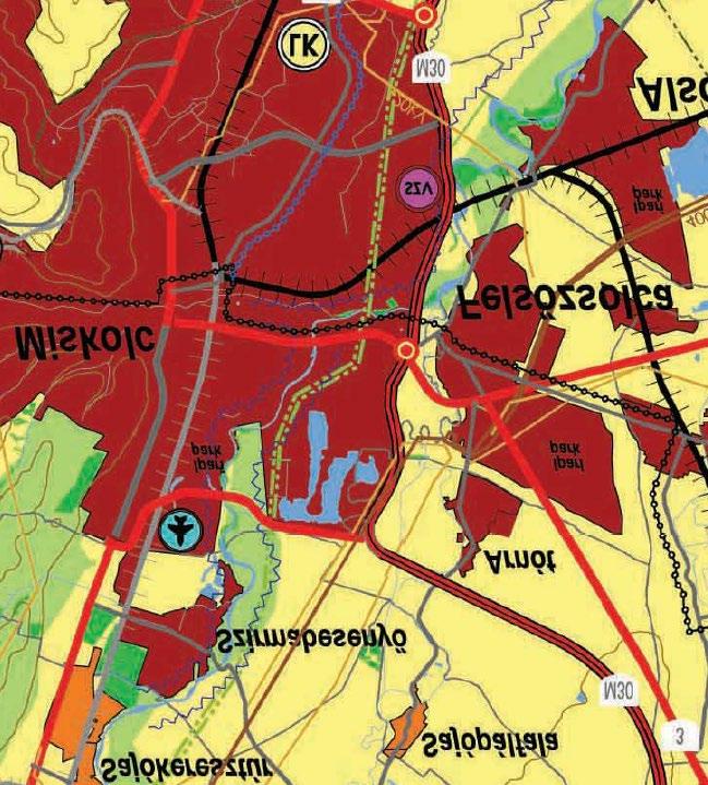 Megyei Területrendezési Terv előírásai az irányadóak. A B.-A.-Z. Megyei Térségi szerkezeti terv tartalmazza a Miskolcot elkerülő 306. sz. főút kiépítését, az M30 gyorsforgalmi út továbbvezetését észak felé, és az M30 3.