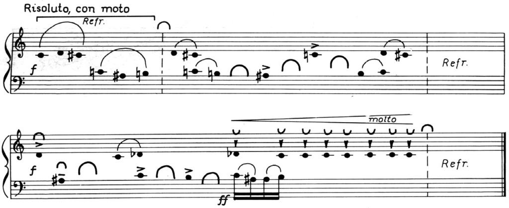 4. kotta. Játékok III., Hommage à Mihály András 5. kotta. Játékok II., Veszekedés kondenzált bécsi klasszikus szonátaforma is. A III. kötet Hempergôs tételében (7. kotta a 229.