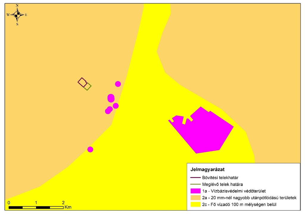 5.5.5. A FELSZÍN ALATTI VÍZ ÉRZÉKENYSÉGE A tervezéssel érintett terület, illetve környezete érzékeny kategóriába tartozik a 219/2004 (VII.21) Kormányrendelet előírásai szerint.
