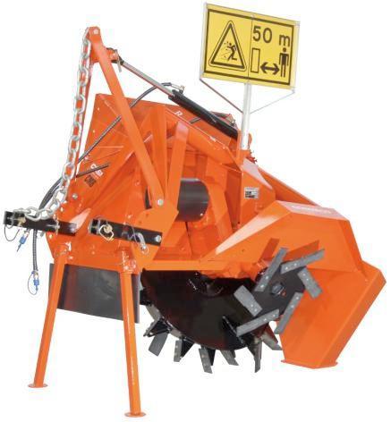 Egy-két rotoros árokásógépek Árok Sez. max. Max keresztmetszet di lavoro Maximum section of work Km/h Kg. Inc.