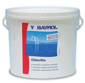 Eliminates algae and helps immediately against green or turbid water. CHLORIKLAR: Gyorsan oldódó mini klórtabletta. 20 g/tabletta. Fast dissolving disinfectant tablets (20 g) chlorine-based.