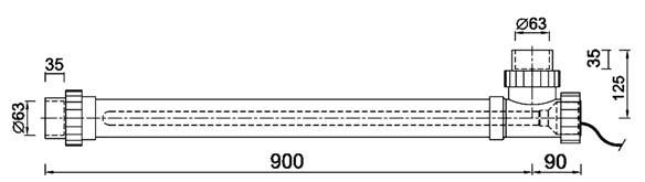 UVUV-C40/C70/RC70/CT70 785 B (mm) C (mm) 190 100 103 125 100 125 D (mm) 40 100 100 E (mm) 30 30 35 UVUV-C130 785 100 125 100 35 UVUV-SI70 785 100 125 100 35 UVUV-SI70 C UV fertôtlenítô fénycsô