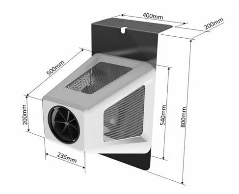 The wide and, as needed, extremely powerful current generated by the HydroStar turbine engulfs the entire body.