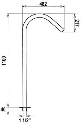 alapegységhez A típus / Type A nozzle I=170mm 0.