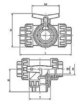 09. PVC NYOMÓCSÔ IDOMOK, SZERELVÉNYEK, CSÖVEK, KELLÉKEK PVC PRESSURE FITTINGS, PIPES, ACCESSORIES GOLYÓSCSAP PTFE TEFLON TÖMÍTÉSSEL, EPDM O-GYÛRÛVEL CORAPLAX BALL VALVES PTFE SEATS AND EPDM