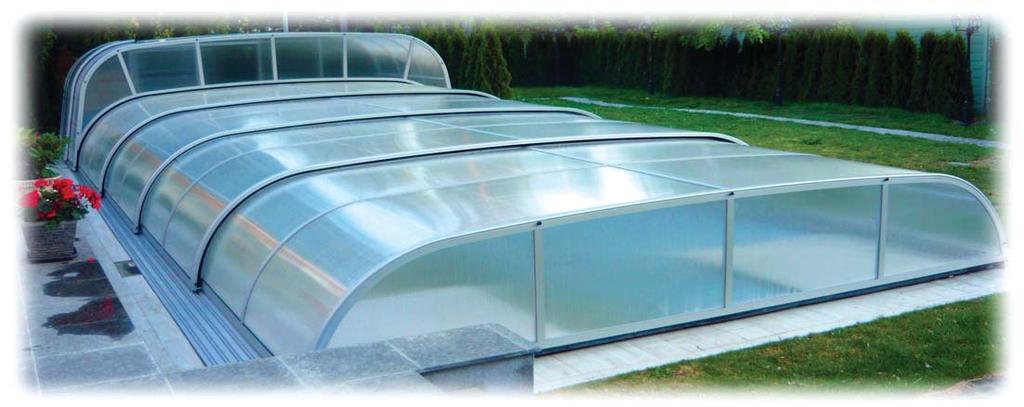 12. MEDENCEFEDÉSEK, TAKARÁSOK POOL COVERS, AUTOMATIC ROLL-ON COVERS KX-20 POLIKARBONÁT MEDENCEFEDÉSEK KX-20 POLYCARBONATE POOL COVERS Klasszikus forma, magas elôtérrel.
