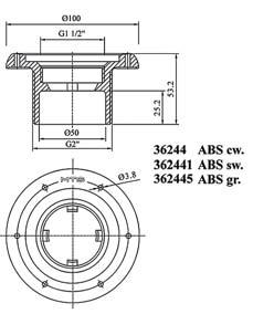 UIB-9008SZ UIB-40FE C MTS alapelem beton medencéhez 2"-1