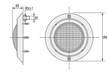 05 3 543 Ft 4 500 Ft URN-UL96 C UL300 lámpa blende / UL300 lamp