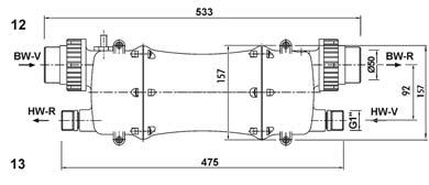 05. MEDENCEFÛTÉS, PÁRAMENTESÍTÉS HEATERS, DEHUMIDIFIERS WARMENATOR VÍZ-VÍZ HÔCSERÉLÔK WARMENATOR HEAT EXCHANGERS Modulárisan felépített, korrózióálló mûanyag házzal rendelkezô hôcserélôk.