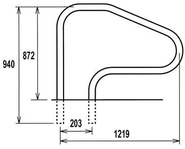 L200 / Handrail L200 AISI316 3.