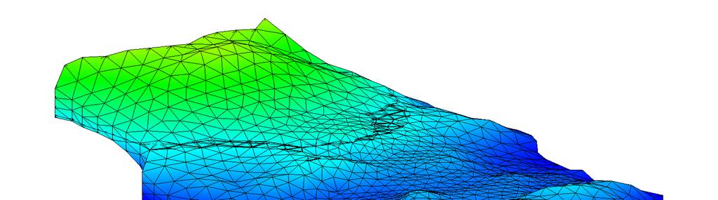 információkhoz és geometriához sokkal inkább hozzá igazítható, mint a véges differencia módszernél. 21. ábra A GMS Femwater moduljában készített végeselem-háló egy modellezésem során.