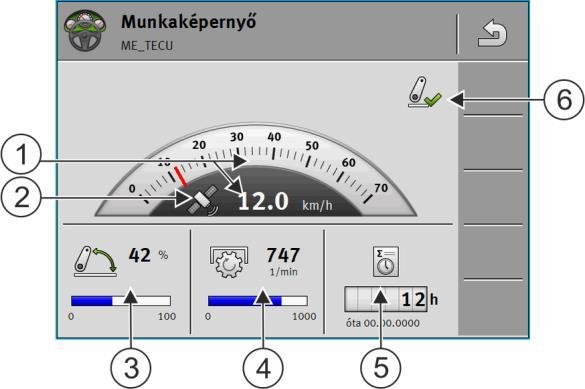 8 Tractor-ECU alkalmazás Munkaképernyő 8 Tractor-ECU alkalmazás A Tractor-ECU alkalmazás arra szolgál, hogy a jármű minden információját sszefoglalja, amelyre a terminál fel van szerelve.