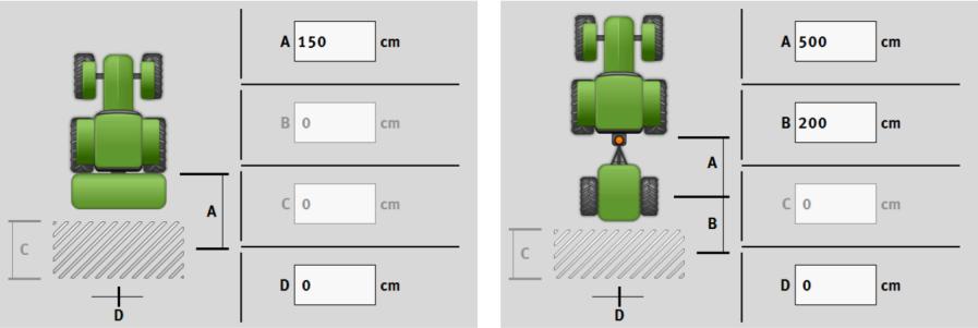 Virtual ECU alkalmazás Paraméter 9 Geometria A geometriai olyan méreteket tartalmaz, amelyek segítenek a járműszerelvény méreteit helyesen leképezni a TRACK-Leader alkalmazásban, valamint a