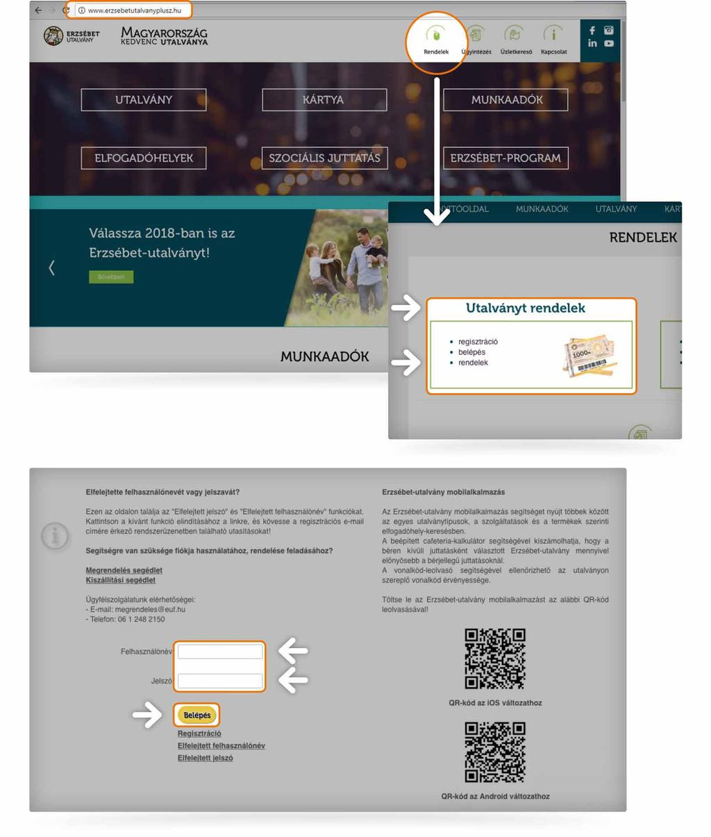 I. Belépés az Online Megrendelői Felületre Nyissa meg a www.erzsebetutalvany.hu honlapot. Kattintson a Rendelek/ Utalványt rendelek/rendelek menüpontra. Mit tegyek, ha elfelejtettem a jelszavamat?