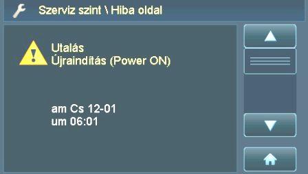 Szerviz menü beállítások törlése Szerviz menü hibaoldal hibatárolás Szerviz menü teszt program minden berendezés tartozék mőködésének tesztje Szerviz menü üzembe helyezés minden berendezés tartozék