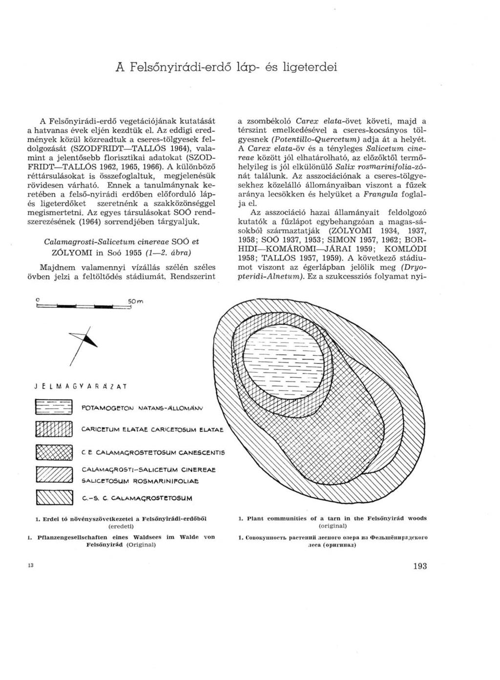 A Felsőnyirádi-erdő láp- és ligeterdei A Felsőnyirádi-erdő vegetációjának kutatását a hatvanas évek eljén kezdtük el.