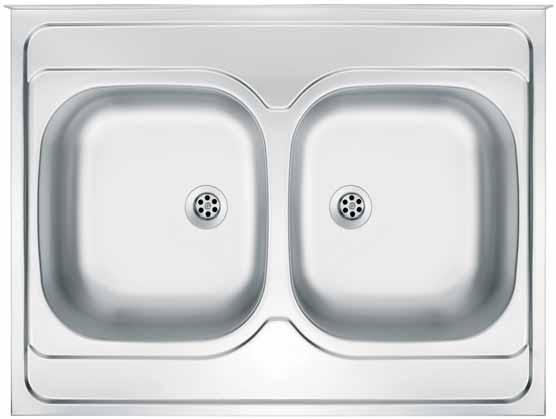2 medence 800 x 600 x 140 mm 380 x 340 mm SZ