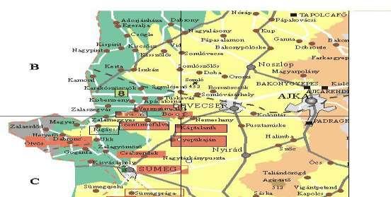 A kliensek terület, illetve lakóhely szerinti megoszlása térképen jelölve Klienseink lakóhely szerinti megoszlását figyelembe véve a legtöbb gondozott Sümeg városában él.