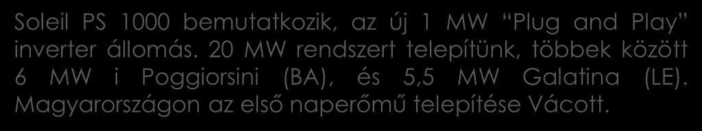 (Az olasz Association of Photovoltaic Solar Industry.