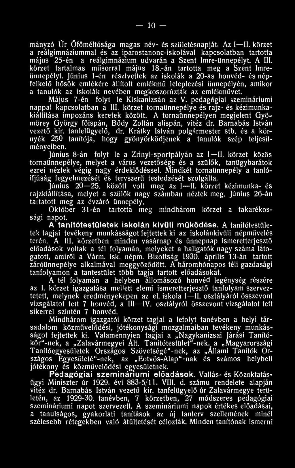 -án tartotta meg a Szent Imreünnepélyt.