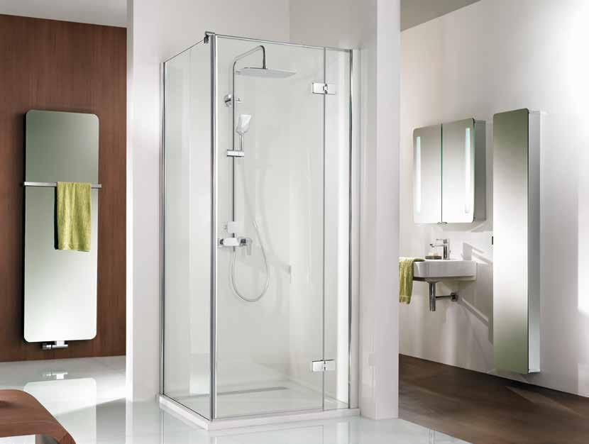 PREMIUM SOFTCUBE Az új trend a fürdőszobában 6 mm-es biztonsági üveg belülről síkba hozott zsanérok emelő/süllyesztő mechanizmus hatású alumínium profilok állíthatóság: 20 mm profilok, zsanérok és