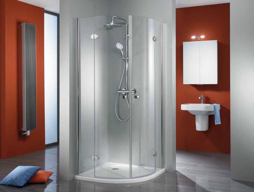 PREMIUM CLASSIC Az átlátható frissesség a fürdőszobában 6 mm-es biztonsági üveg belülről síkba hozott zsanérok emelő/süllyesztő mechanizmus hatású alumínium profilok állíthatóság: 20 mm profilok,