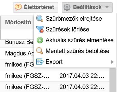 1. Általános keretrendszeri funkciók 1.