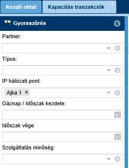Ha nem szeretnénk igénybe venni a gyorsszűrés, akkor a címsorában található nyílra