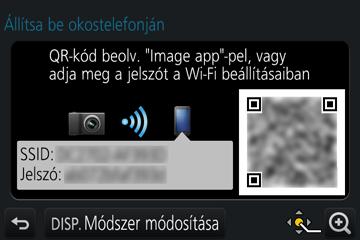 Wi-Fi A fényképezőgép működtetése okostelefonhoz csatlakoztatva Jelszó manuális megadása kapcsolat létrehozásához (A fényképezőgépen) [Beállítás] [Wi-Fi] [Wi-Fi funkció] [Új csatlakozás] [Távoli