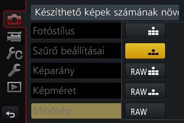 Alapvető tudnivalók 2 3 4 A gombokkal válasszon menüpontot, és nyomja meg a [MENU/SET] gombot Menüpont Oldalszám A következő oldalra a [DISP.