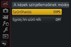 Felvételi üzemmód Képek készítése különböző képhatásokkal (Kreatív vezérlés üzemmód) Felvételi mód: Az üzemmód további képhatásokkal módosított képek készítésére alkalmas.