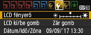 visszakapcsolhatja azt. Ha a [Letiltás] lehetőséget választotta ki, az energiamegtakarítás érdekében kapcsolja ki a fényképezőgépet, vagy a <B> gomb megnyomásával kapcsolja ki az LCD-kijelzőt.