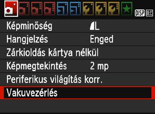 3 A vaku beállításan A beépített vaku és a külső Speedlite vaku beállításai is megadhatók a fényképezőgép menüjével.