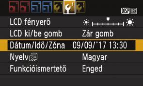 3 A dátum, az idő és az időzóna beállítása A fényképezőgép első alkalommal történő bekapcsolásakor, illetve ha visszaállította a dátumot, az időt vagy az időzónát, megjelenik a dátum/idő/időzóna