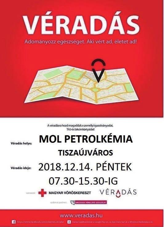 2018. december 13. Hirdetmények Igazgatási szünet Felhívjuk a település lakosságának figyelmét, hogy Tiszaújváros Város Önkormányzata Képviselő-testületének 2/2018. (I.26.