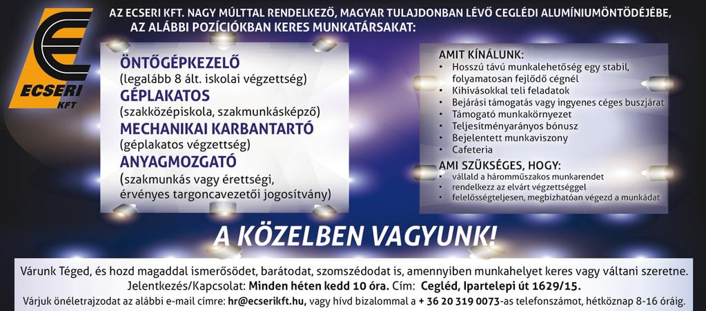 főállásban számviteli ügyintézőt, mérlegképes könyvelőt vesz fel ceglédi irodájába. Könyvelési gyakorlattal rendelkezők előnyben.