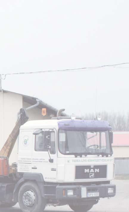 SZOLGÁLTATÁS TERRA-LINE KÖRNYEZETVÉDELMI KFT. 6120 Kiskunmajsa, Csontos K. u. 101. Tel./fax: (77) 481-218, (30) 747-3043, (30) 681-6761 E-mail: terra-line@t-online.