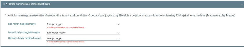 4 Adatkezelési nyilatkozatok A pályázónak nyilatkoznia kell az alábbiakról (a jelölőnégyzetek bepipálásával): 3.