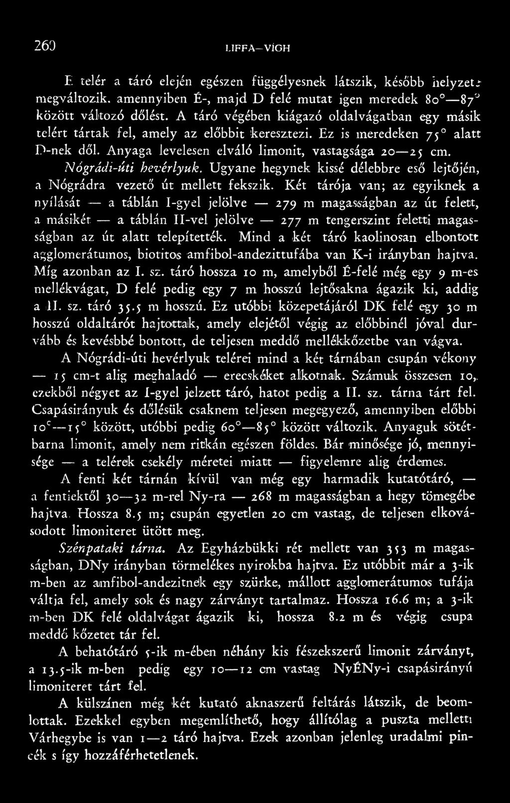 Nógrádi-úti hevérlyuk. Ugyané hegynek kissé délebbre eső lejtőjén, a Nógrádra vezető út mellett fekszik.
