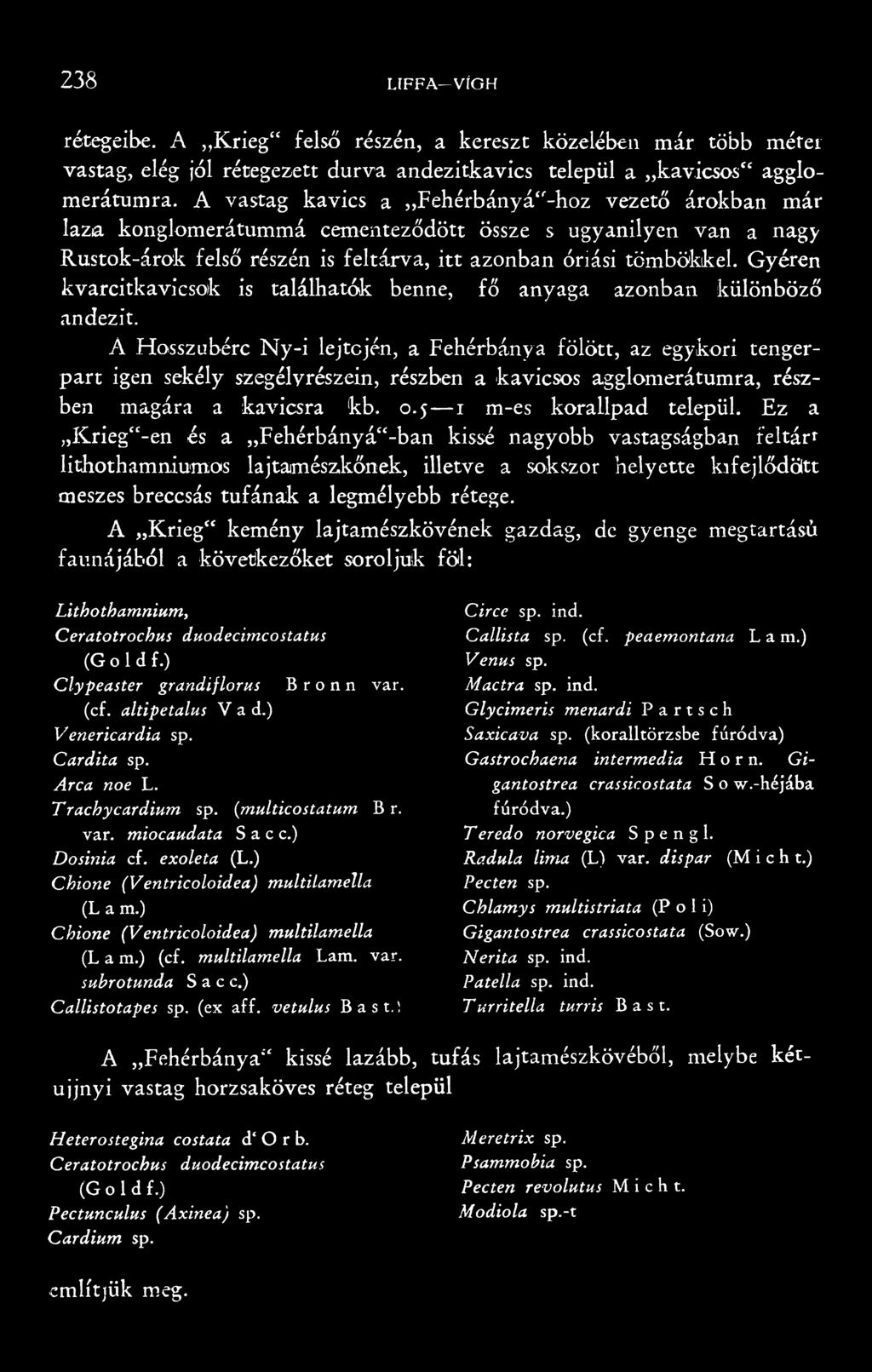 Gyéren kvarcitkavicsok is találhatók benne, fő anyaga azonban különböző andezit.