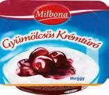 -20% 99 Ft 79Ft 125 g, 1 kg = 632 Ft MILBONA TÚRÓKRÉM DESSZERT Málna /