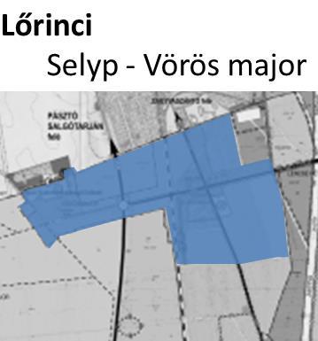 3.3.2.1 Selyp - Vörösmajor Városrész lehatárolása: Északi belterületi határ Keleti belterületi határ Aradi utca Nefelejcs u.