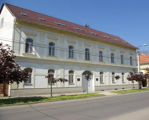 kiképzett ablakkeretezéssel. A könyöklők alatt tükrös vakolatdísz található. H-8 (H-32) Fő út 228. Szakközépiskolai kollégium hrsz.