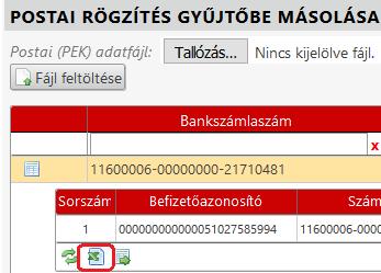 könyvelési kód, azonosító típus és származási hely: A befizetések rögzítésénél az adózó betallózása során megjelenítésre kerül annak