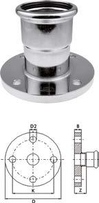 Figyelem: 64 mm-es dugó alkalmazása esetén a csatlakozást 64 mm-es muffal kell kivitelezni. press karima PN16 35 1509091000 6341500 1/6 db. 42 1509091001 6341511 1/4 db. 54 1509091002 6341522 1/2 db.